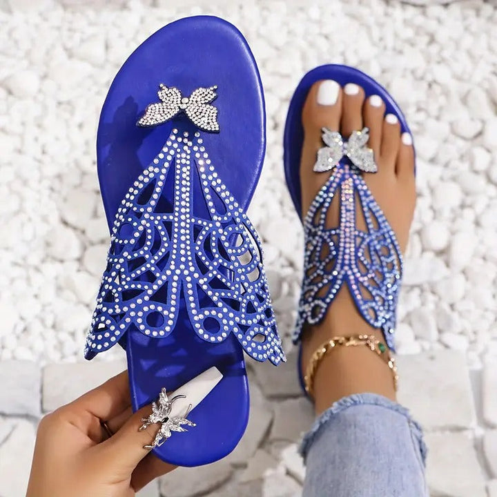 Rosalia - Stylish Leather Sandal With Butterfly Cover
