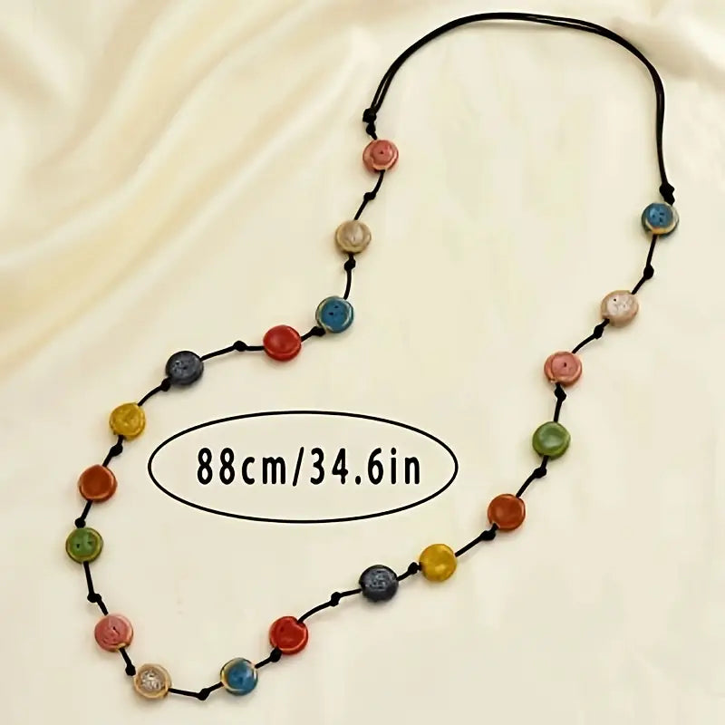 ChromaLinks - Multicolor Ceramic Beads Necklace