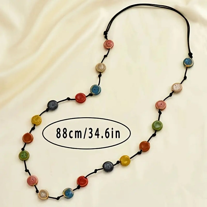 ChromaLinks - Multicolor Ceramic Beads Necklace