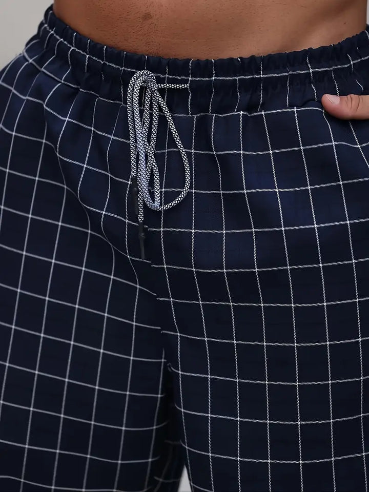 Rodolfo - Breathable Plaid Print Pant