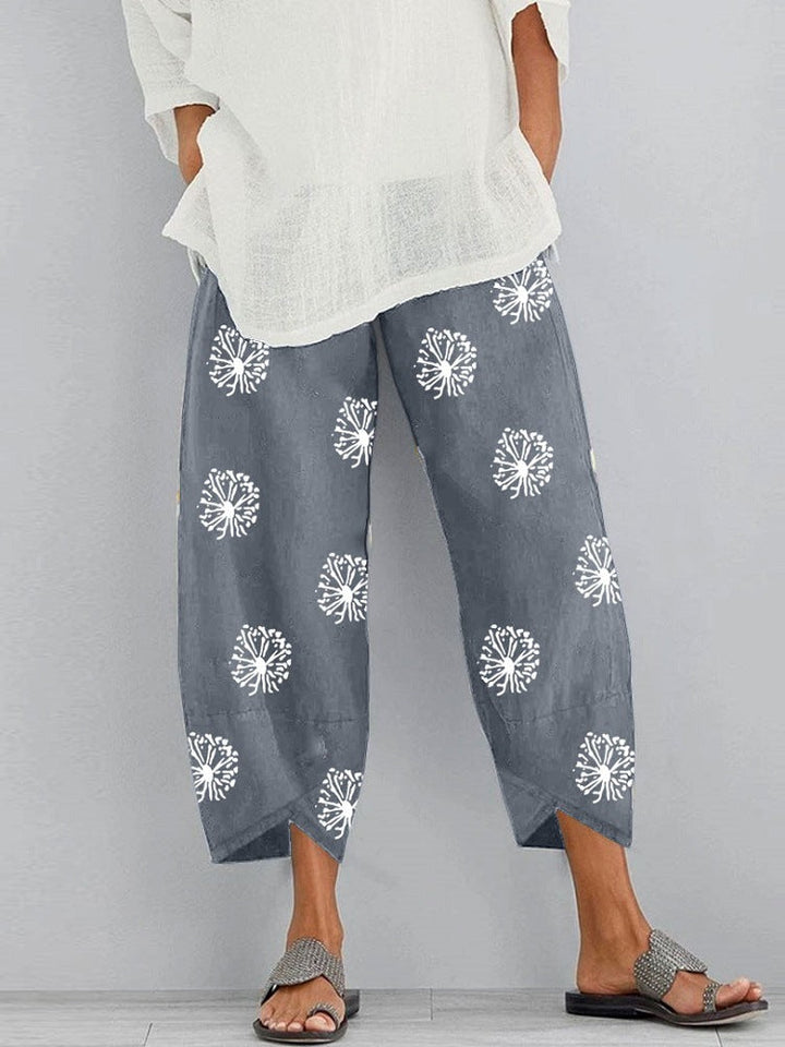 Jolissa - Dandelion Print Cropped Pants