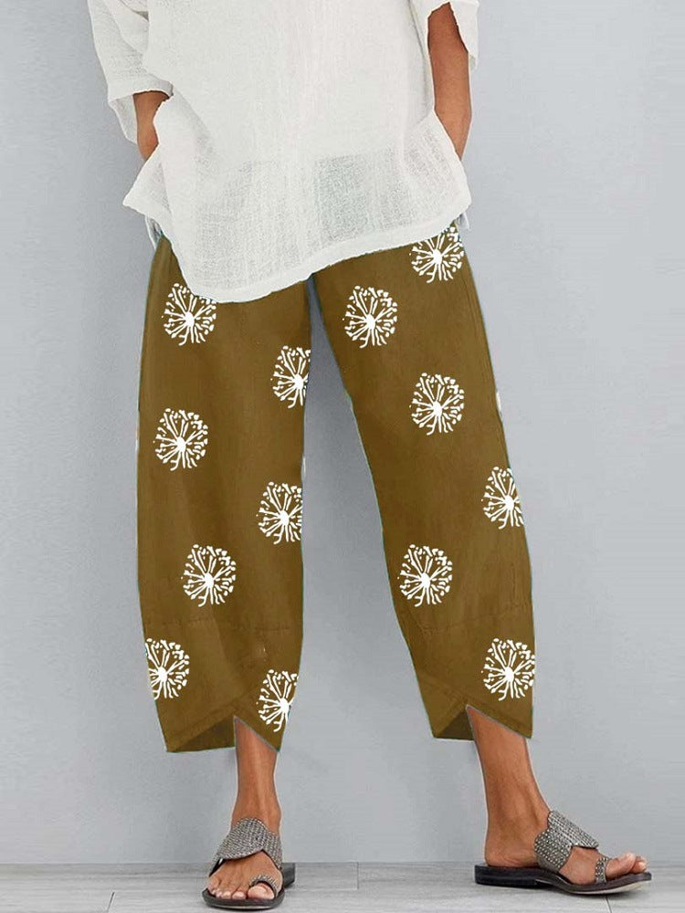 Jolissa - Dandelion Print Cropped Pants