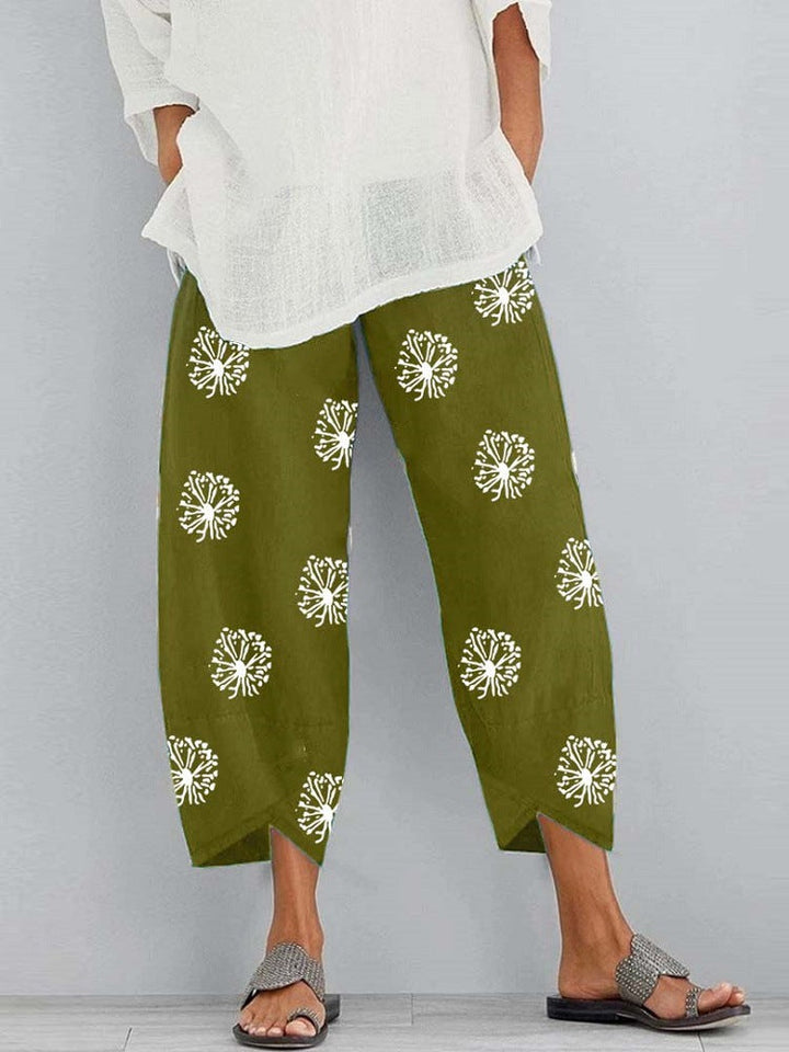 Jolissa - Dandelion Print Cropped Pants