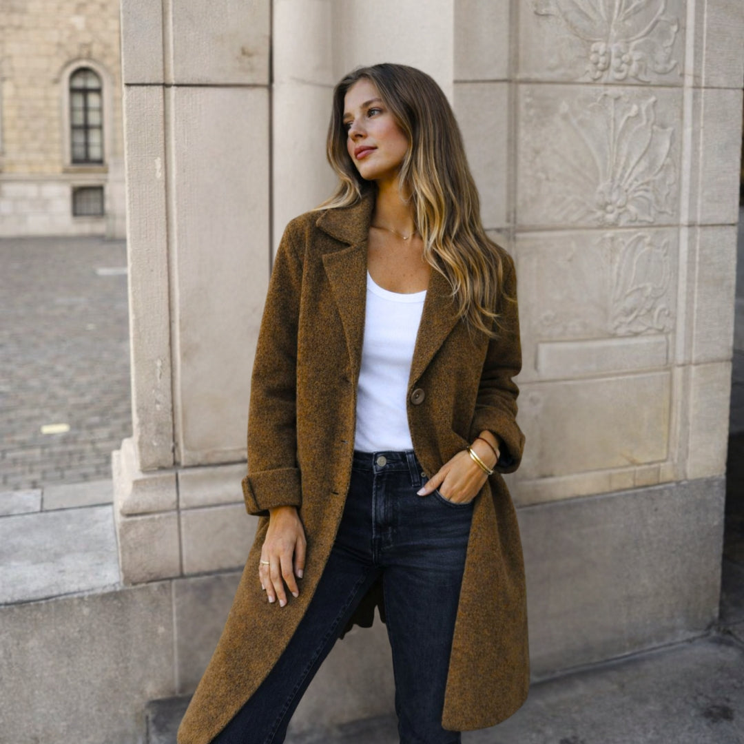 Annita - Elegant Button-Up Coat