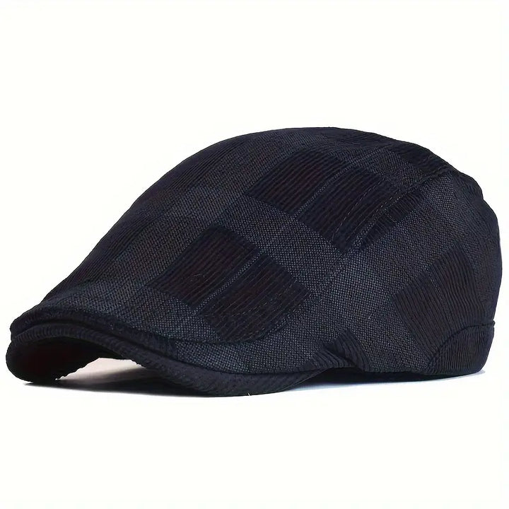 Enriko - Vintage Plaid Cotton Beret Cap