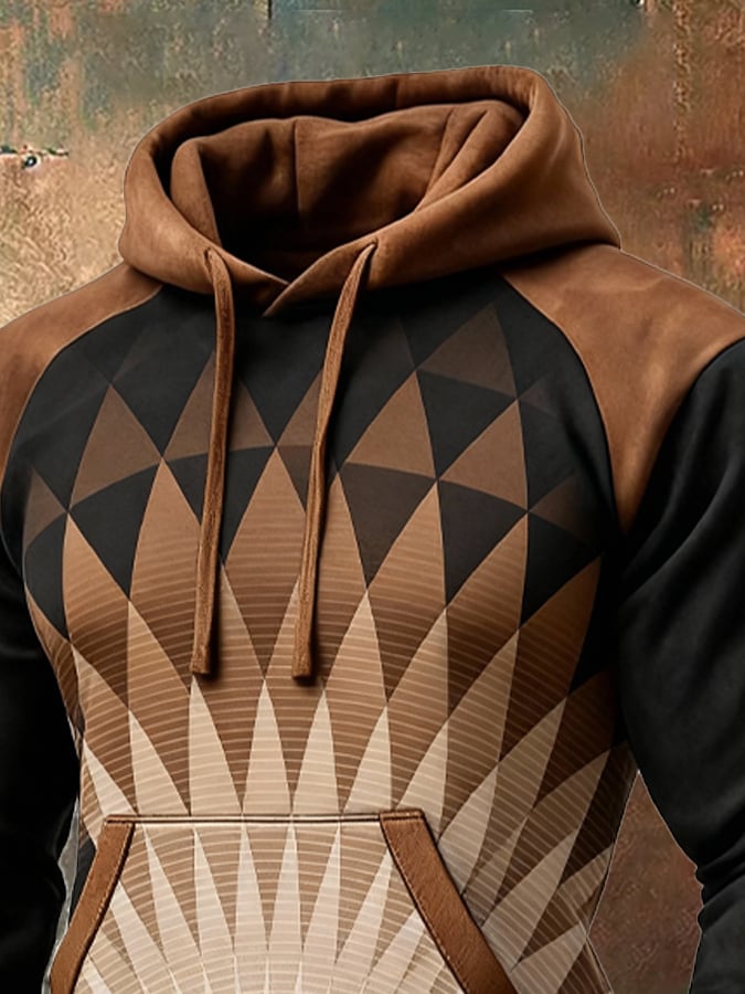 Nicholls - Casual Long Sleeved Sweatshirt Color Block Print