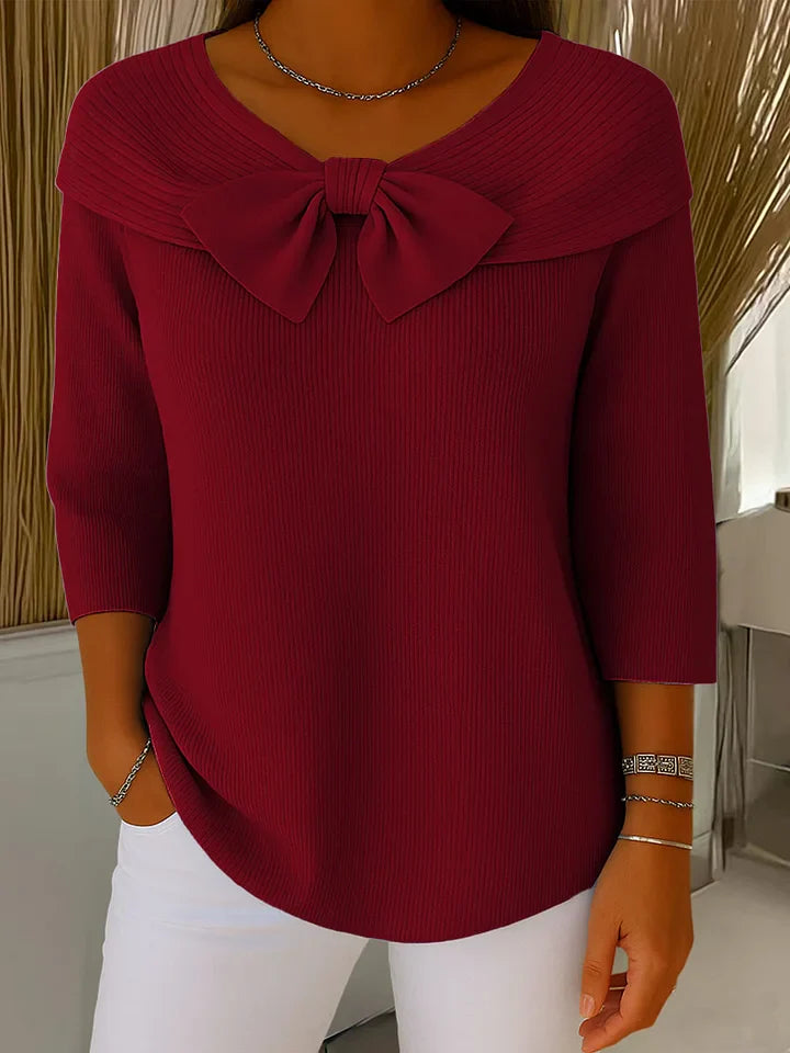 Mylie - Knitted Sweater With A Round Neckline
