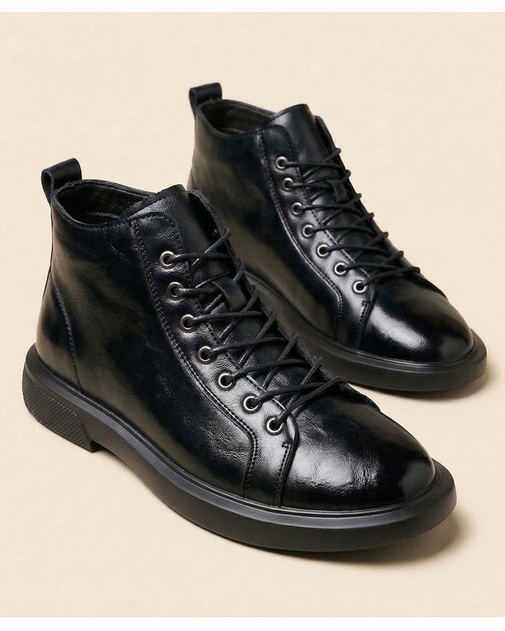 Kervens - Leather Lace-Up Boots