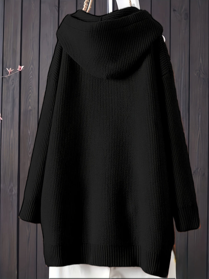 Genivee - Casual Long Sleeve Knitted Hoodie