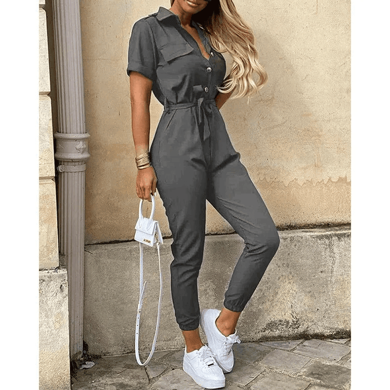 Hallie - Women's Elegant Stylish Jumpsuit with Belt