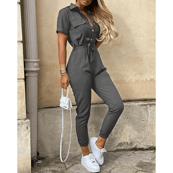 Hallie - Women's Elegant Stylish Jumpsuit with Belt