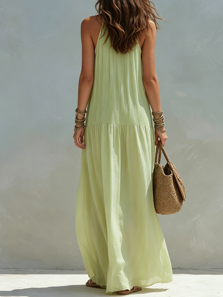 Frazier - Sleeveless Pleated Maxi Dress