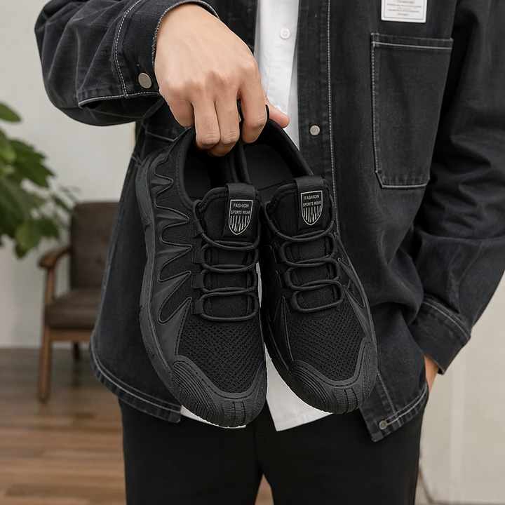 Auramark – Breathable Mesh Lace-Up Sneakers