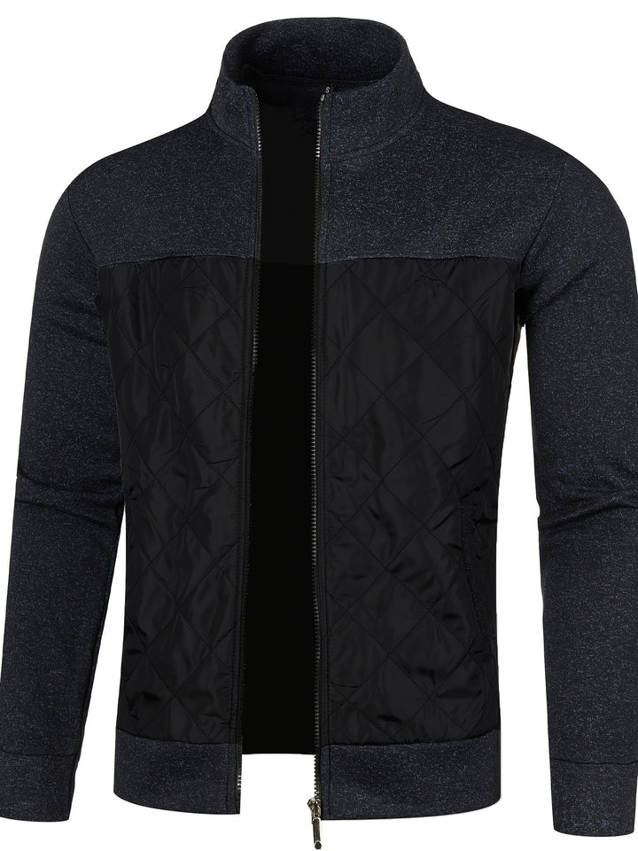 Grzegorz - Long Sleeve Knitted Jacket With Zip Up