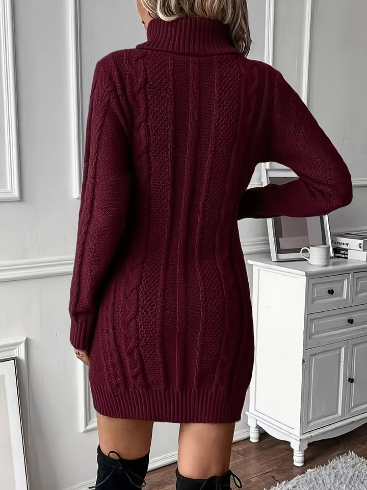 Milanda - Cable Knit Sweater Dress