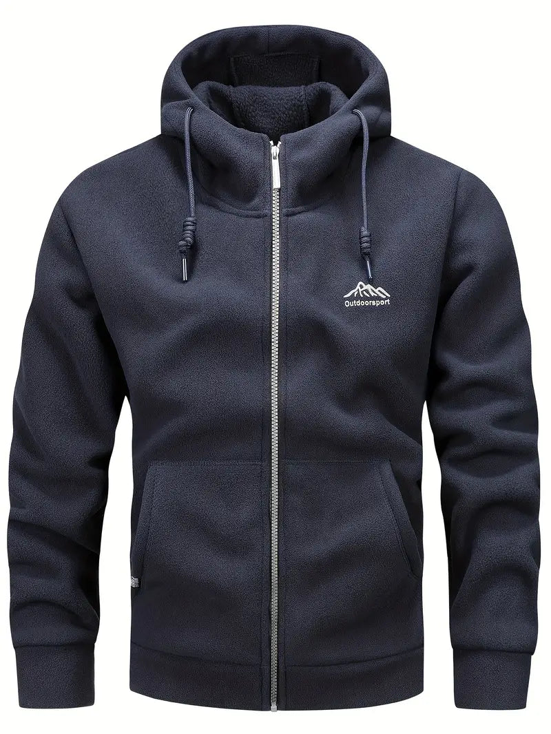 Aubin - Long Sleeve Zip-Up Hoodie With Pockets