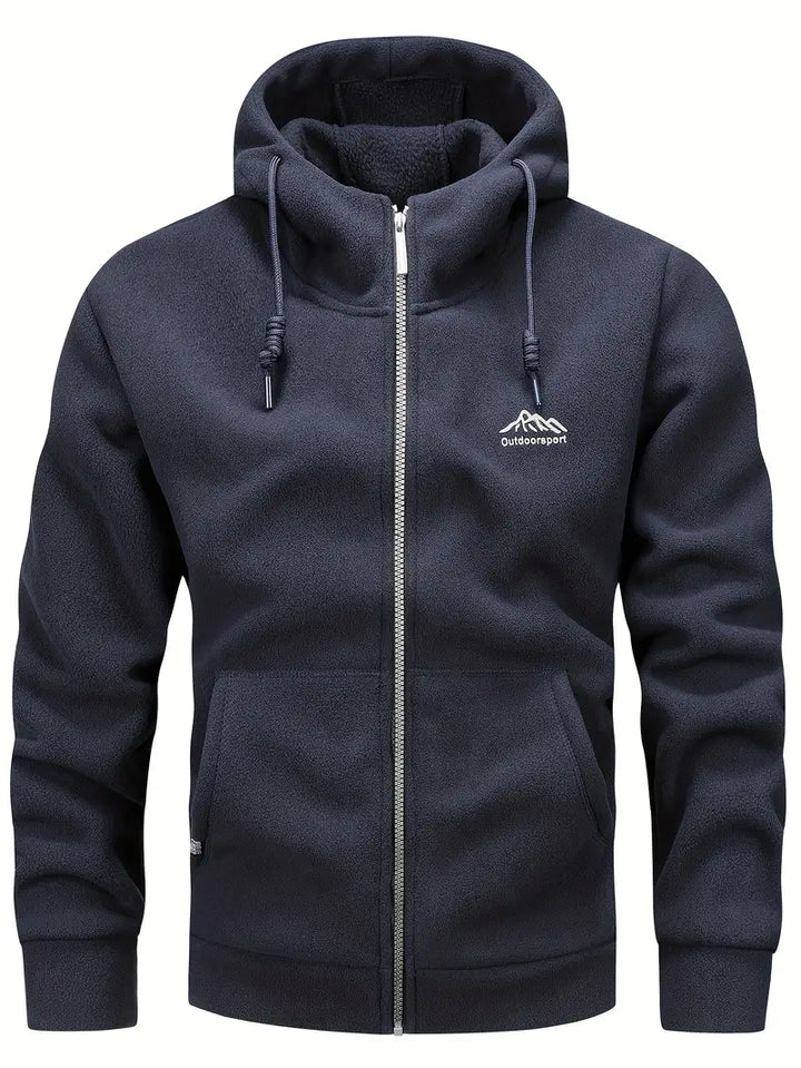 Aubin - Long Sleeve Zip-Up Hoodie With Pockets