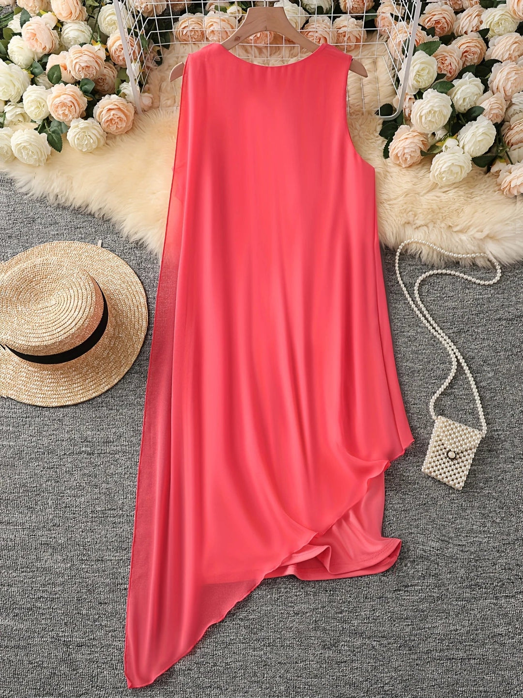 Maren - Elegant Midi Dress With Sleeveless
