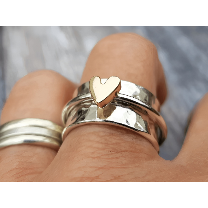 Ljubica - Gold Plated Heart Ring