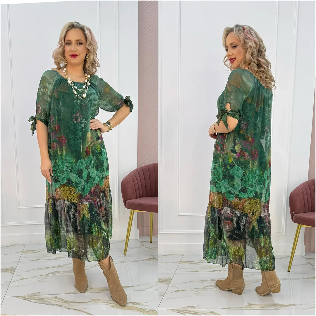 Akarsha - Elegant Short Sleeve Dress