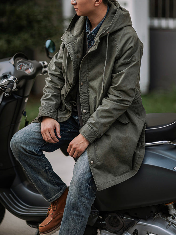 Ragnar - Vintage Millitary Style Hooded Jacket