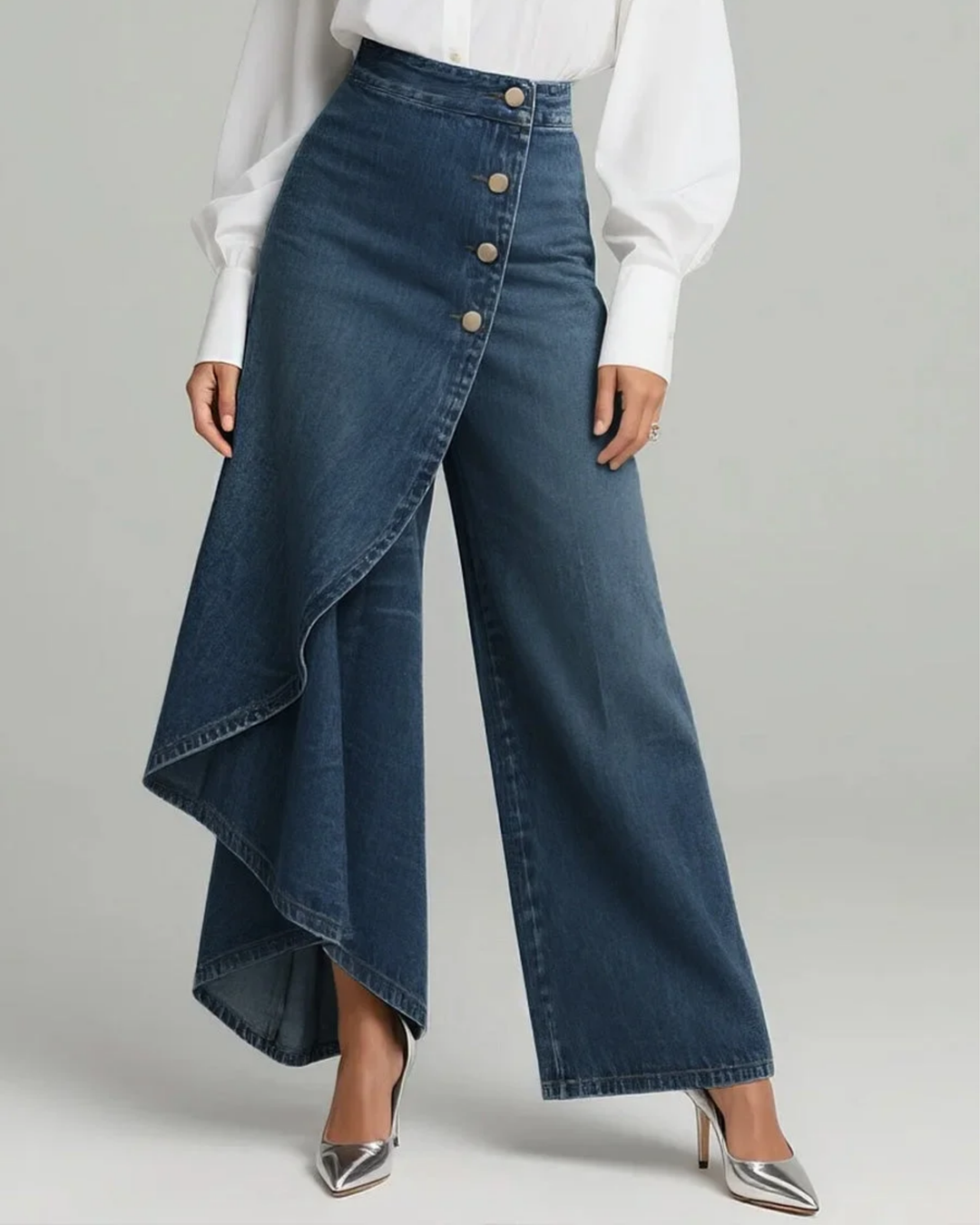 Uthpala - Denim Jeans With Wrap Closure