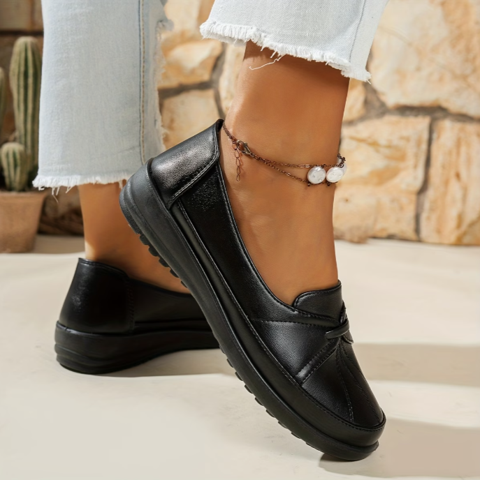 Kirieia - Faux Leather Penny Loafers
