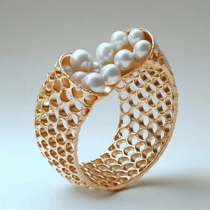 Velmira - Sculptural Pearl Wrap Ring