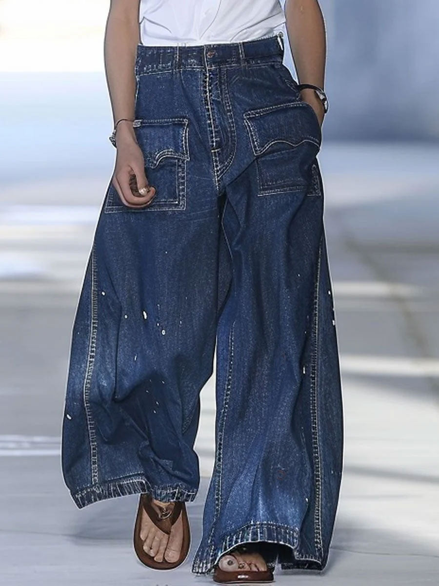 Azize - Loose fit Multi-Pocket Denim Jeans
