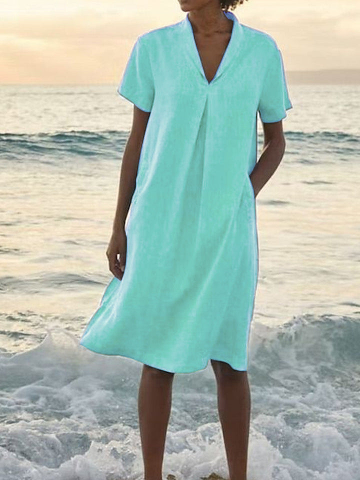 Laurie - Short Sleeve Dress With Pockets