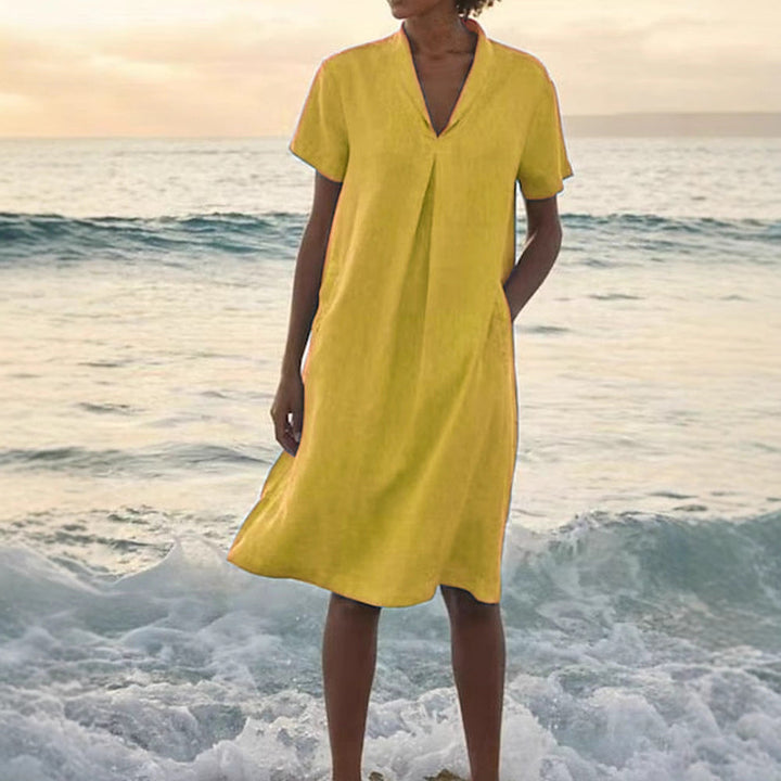 Laurie - Short Sleeve Dress With Pockets