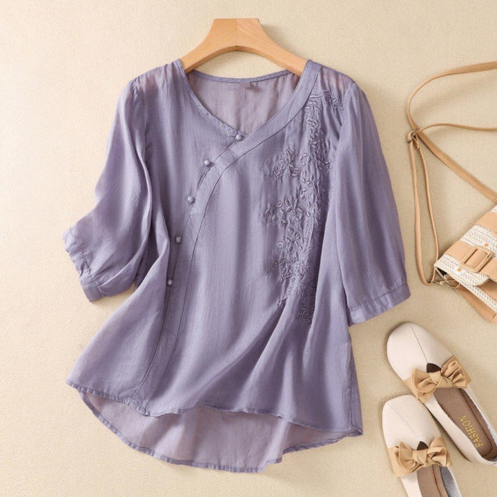 Loreen - Asymmetrical Button Tunic