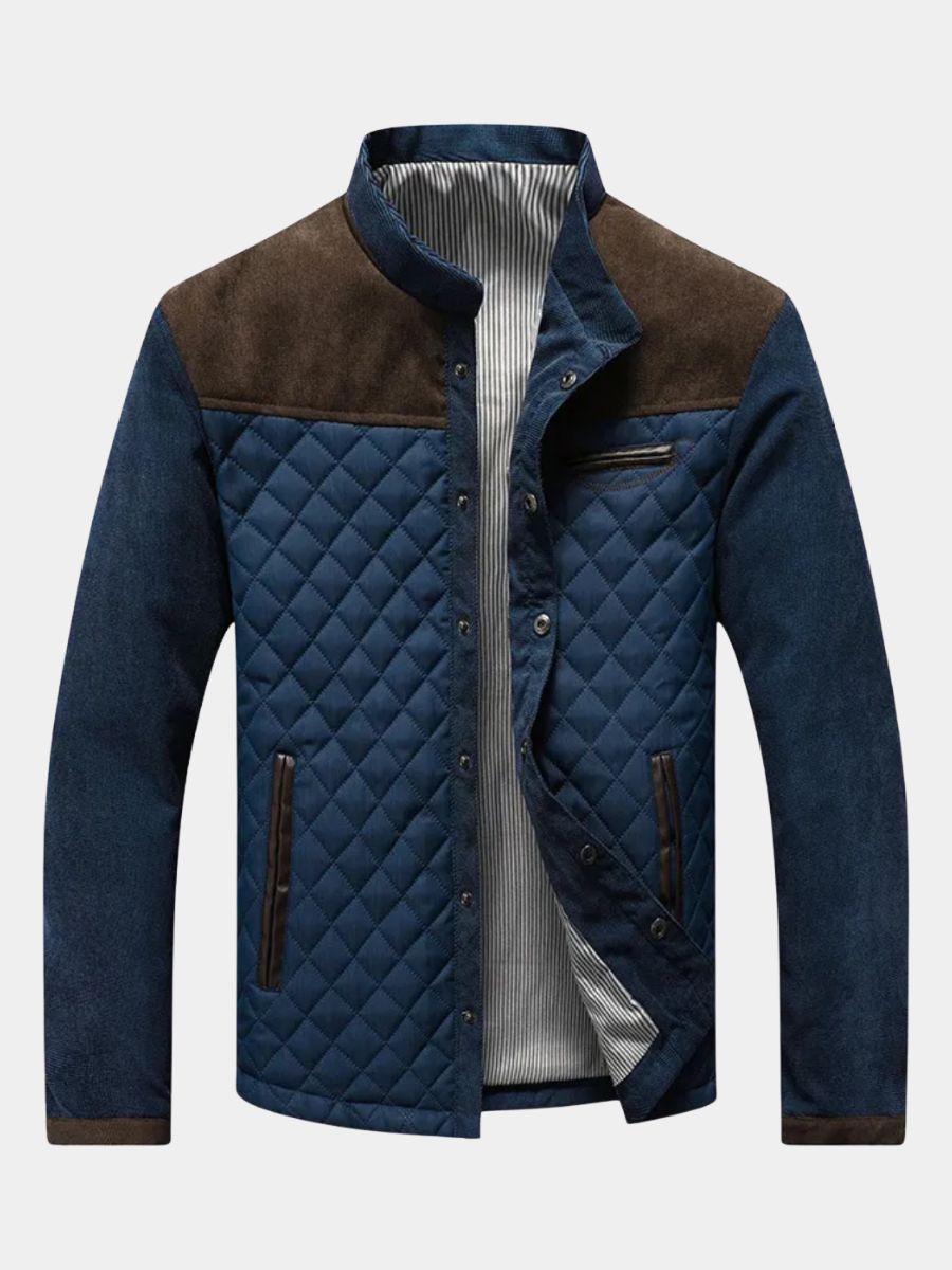 Nivina - Quilted Contrast Shoulder Jacket