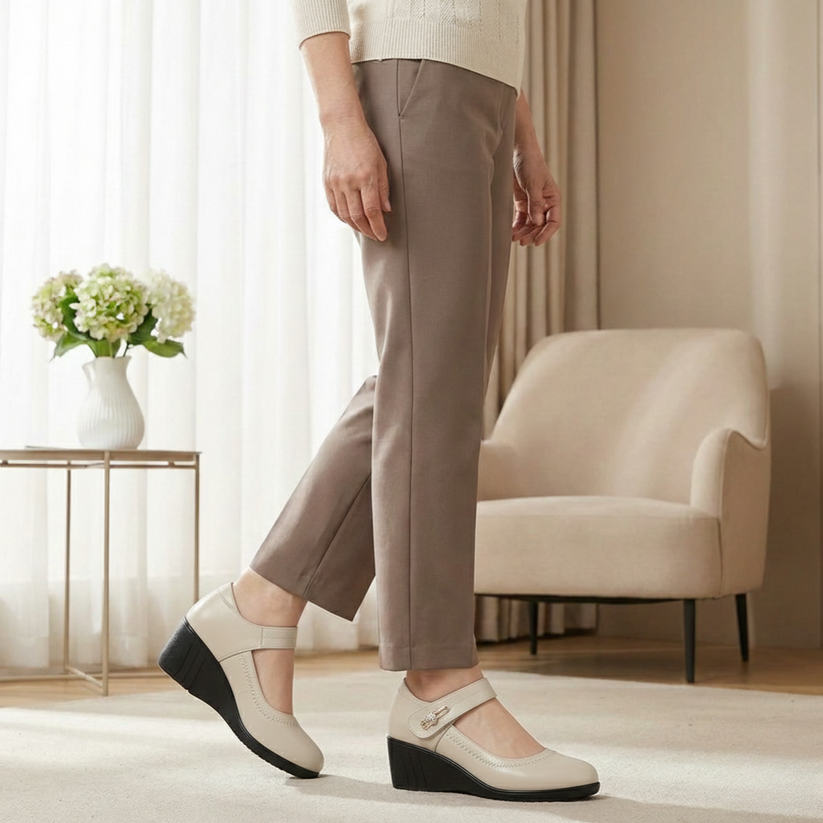 Aikaterina - Round Toe Buckled Strap Shoes
