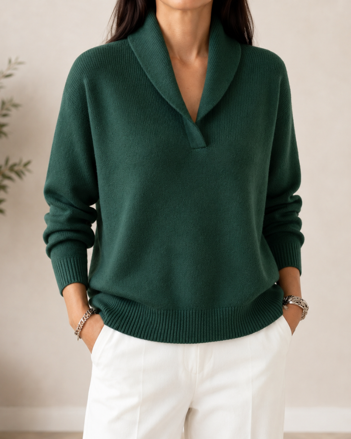Avelette - Long Sleeve V-Neck Sweater