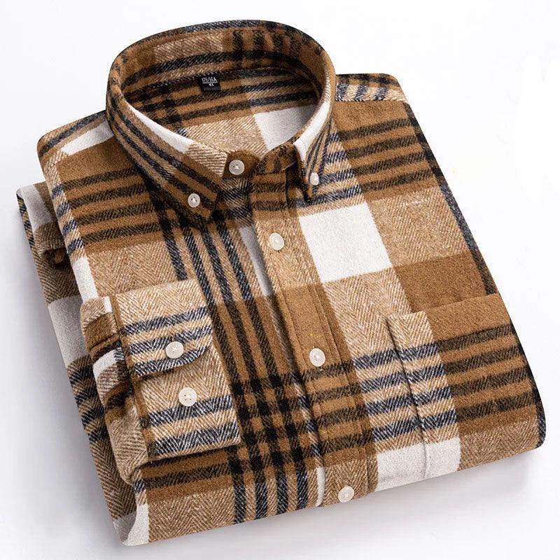 Hansamu - Elegant Long Sleeve Shirt With Button