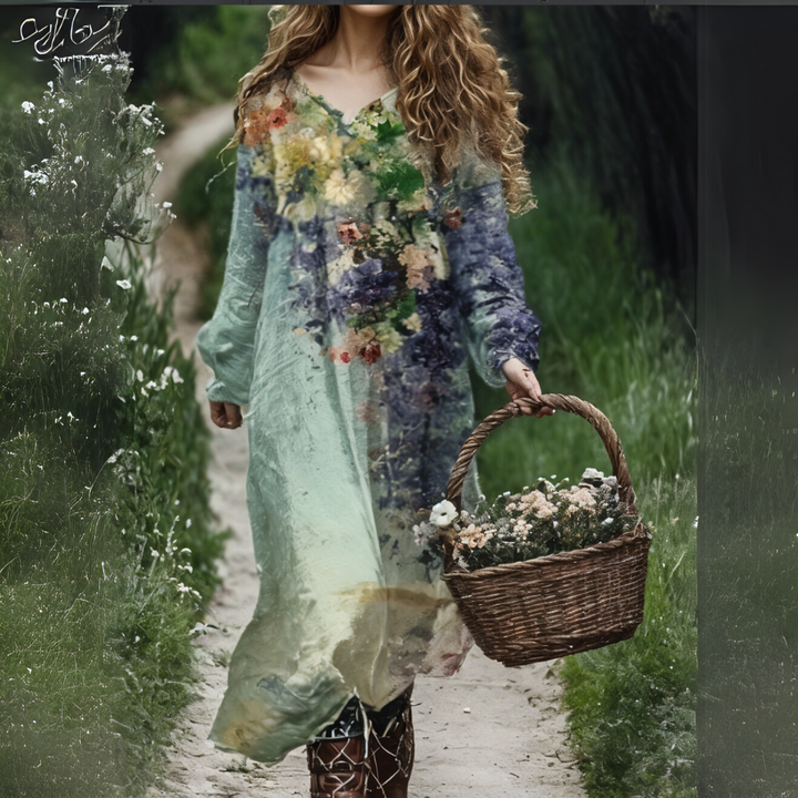 Madge - Floral Print Loose Dress