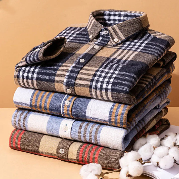 Hansamu - Elegant Long Sleeve Shirt With Button