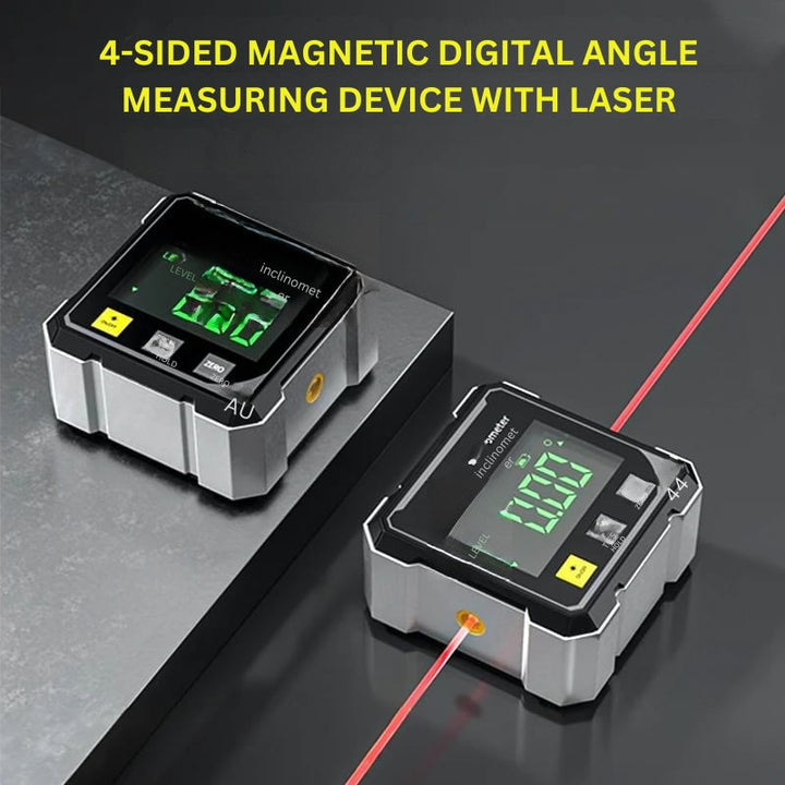 MagPro - 4 Sided Magnetic Digital Protractor With Laser