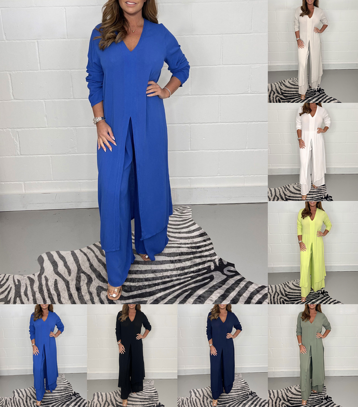 Alejandra - Casual V-Neck Two Piece Set