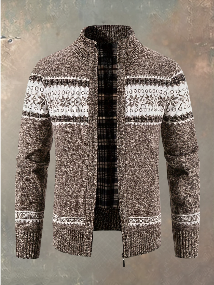 Oriaorandra - Comfortable Zip-Up Knit Cardigan