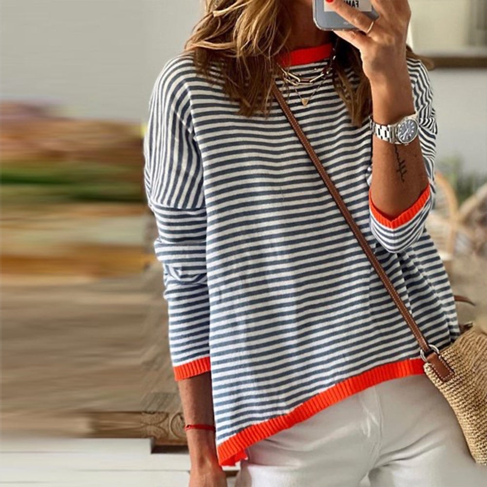 Lyzza - Striped Long Sleeved Top