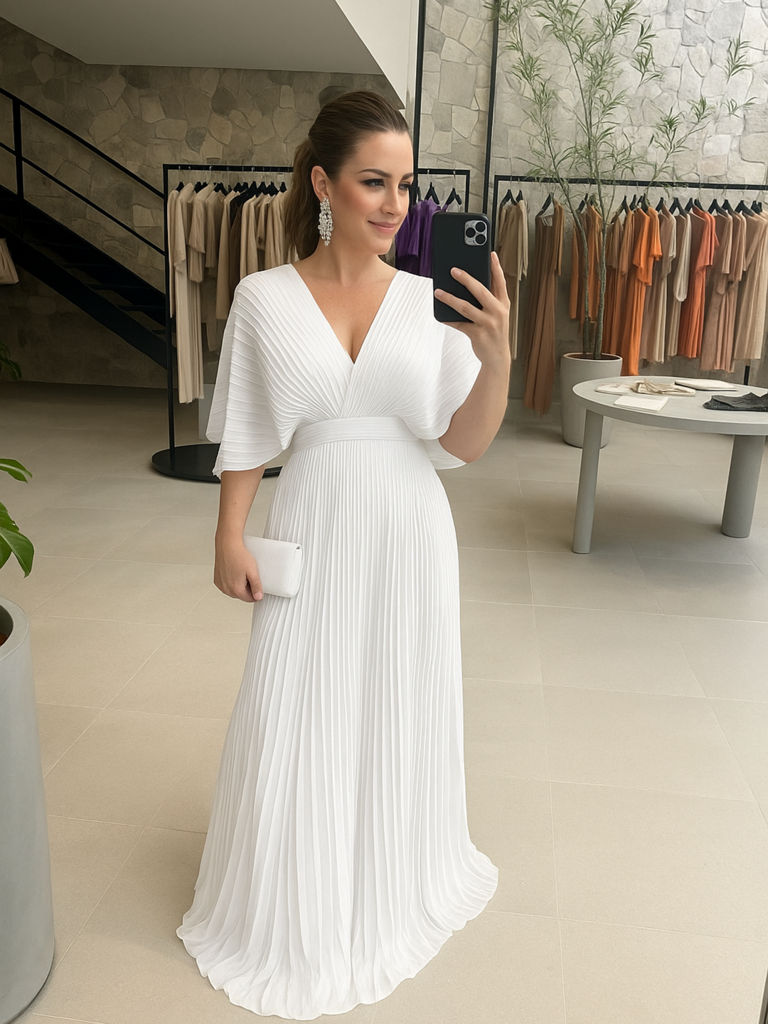 Valerija - Vibrant Pleated Maxi Dress