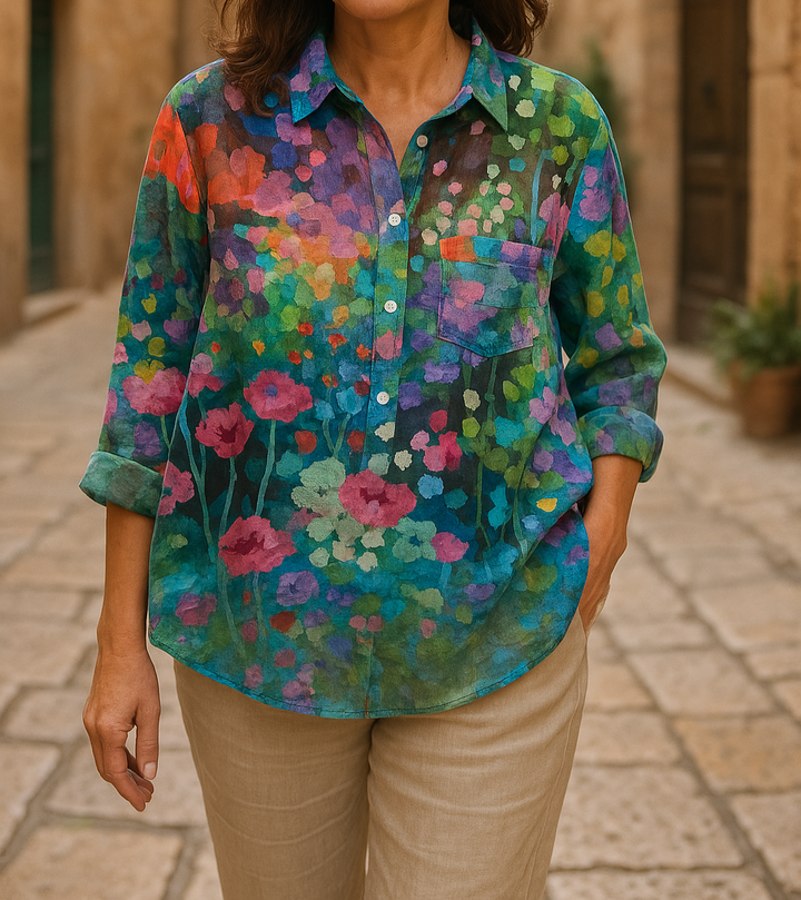 Petra - Casual Floral Blouse