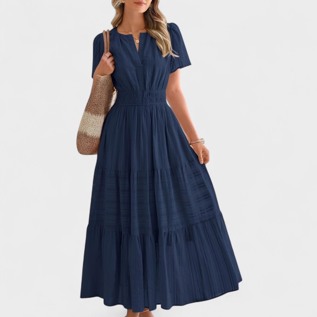Maura - Summer Short Sleeve Maxi Dress