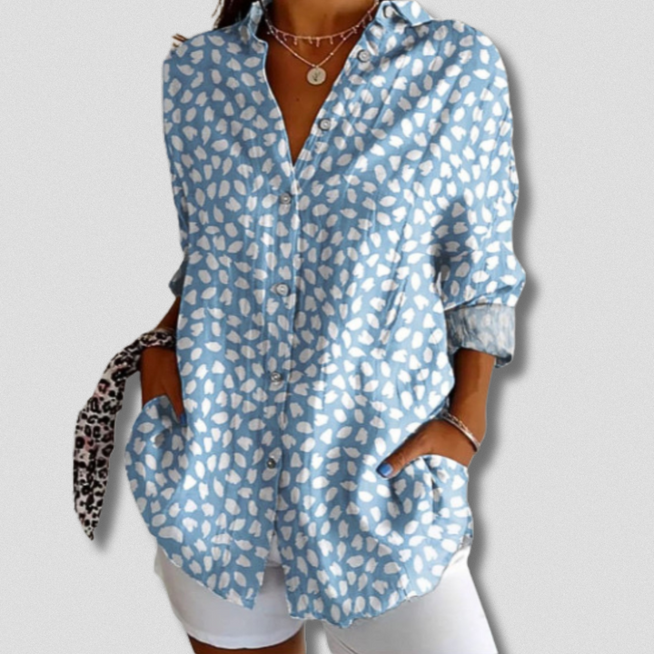 Stefanee - Long Sleeve Floral Shirt