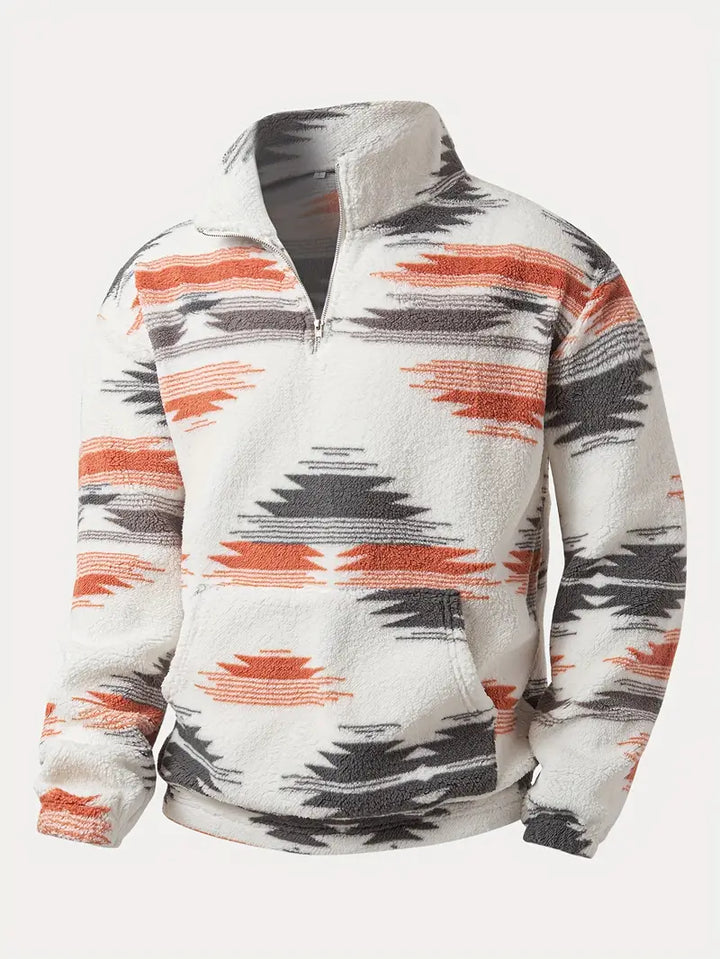 Clinton - Half Zipper And Stand Collar Sweatshirt