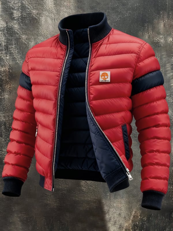 Manpreet - Retro Quilted Zipper Jacket