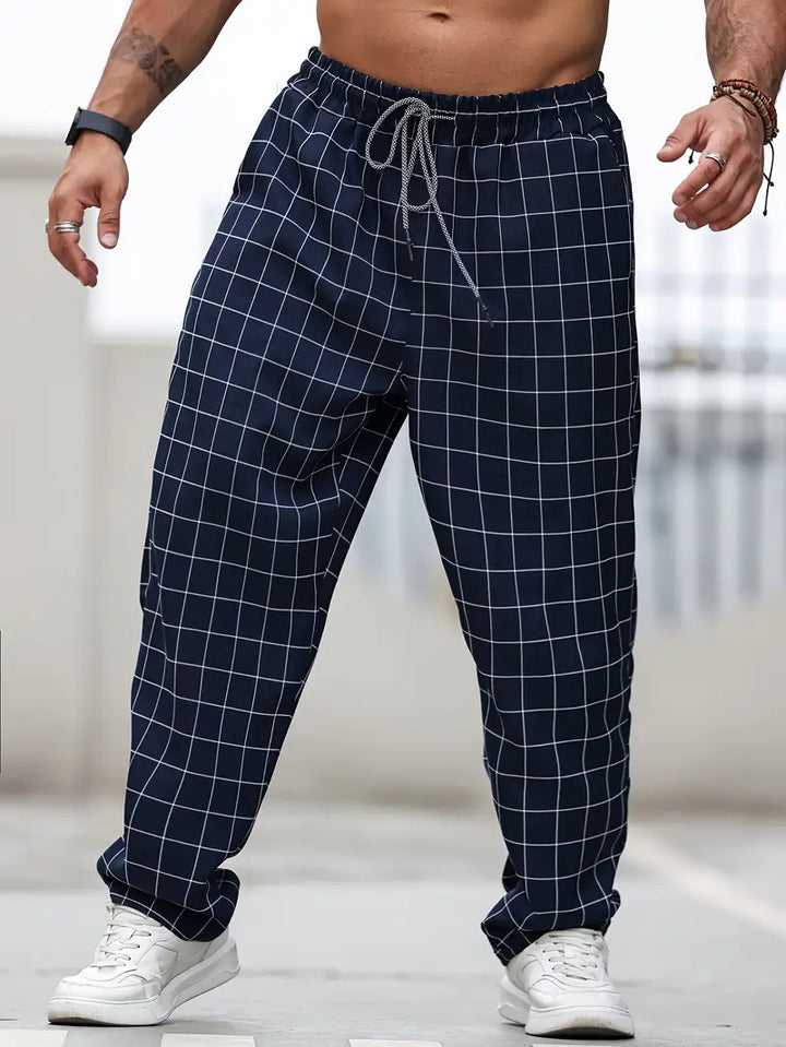 Rodolfo - Breathable Plaid Print Pant