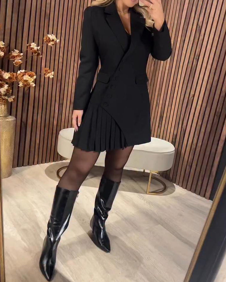 Nylani - Dress with Lapel and Blazer